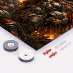Arminius after Teutoburg ambush metal print mockup