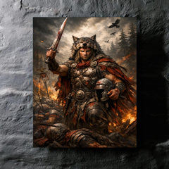 Arminius after Teutoburg ambush metal print mockup