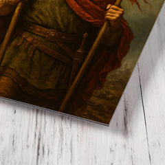 Arminius after Teutoburg with Roman eagles metal print mockup