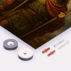 Arminius after Teutoburg with Roman eagles metal print mockup