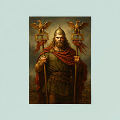 Arminius after Teutoburg with Roman eagles poster 8