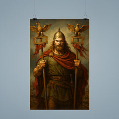 Arminius after Teutoburg with Roman eagles poster 9