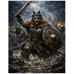 Arminius in Teutoburg storm and mud jigsaw puzzle