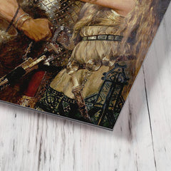 Arminius Says Goodbye to Thusnelda by Johannes Gehrts, 1884 metal print mockup