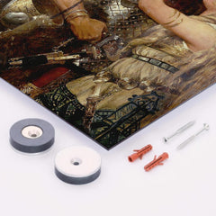 Arminius Says Goodbye to Thusnelda by Johannes Gehrts, 1884 metal print mockup