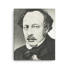 Arnold Ruge canvas print on a plain backdrop in size 16"x20".