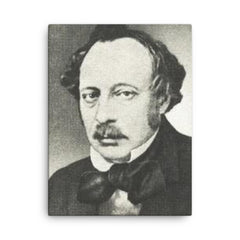 Arnold Ruge canvas print on a plain backdrop in size 18"x24".