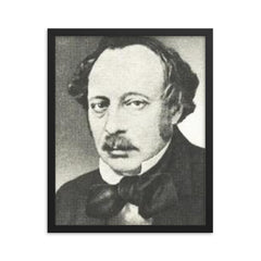 Arnold Ruge framed print on a plain backdrop in size 16"x20".