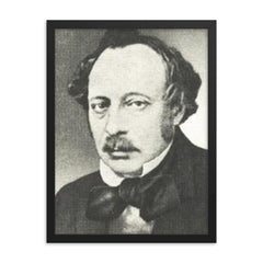 Arnold Ruge framed print on a plain backdrop in size 18"x24".