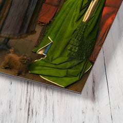 Arnolfini Portrait by Jan Van Eyck metal print mockup