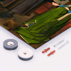 Arnolfini Portrait by Jan Van Eyck metal print mockup