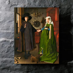 Arnolfini Portrait by Jan Van Eyck metal print mockup