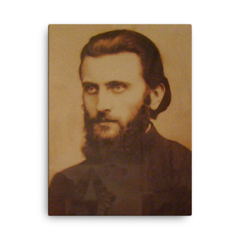 Arsenie Boca canvas print on a plain backdrop in size 18