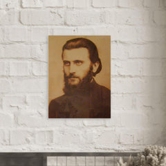 Arsenie Boca metal print mockup