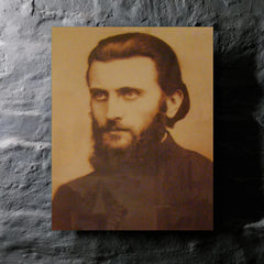 Arsenie Boca metal print mockup