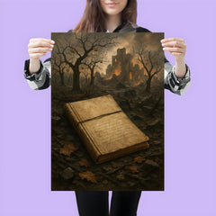 Arseny Tarkovsky war notebook in ruined orchard poster 3