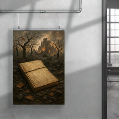 Arseny Tarkovsky war notebook in ruined orchard poster 4