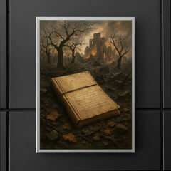 Arseny Tarkovsky war notebook in ruined orchard poster 5