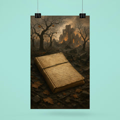Arseny Tarkovsky war notebook in ruined orchard poster 6