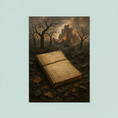 Arseny Tarkovsky war notebook in ruined orchard poster 8