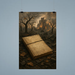Arseny Tarkovsky war notebook in ruined orchard poster 9