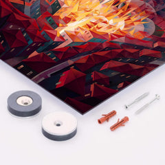 Arson in the City by Gerardo Dottori metal print mockup