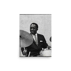 Art Blakey poster on a plain backdrop in size 12"x16".