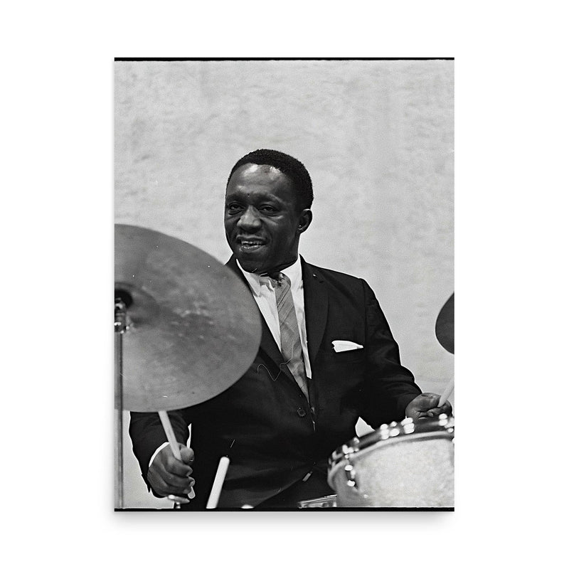 Art Blakey poster on a plain backdrop in size 18