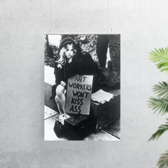Art Workers Won't Kiss Ass - Art Workers Coalition AWC poster 7