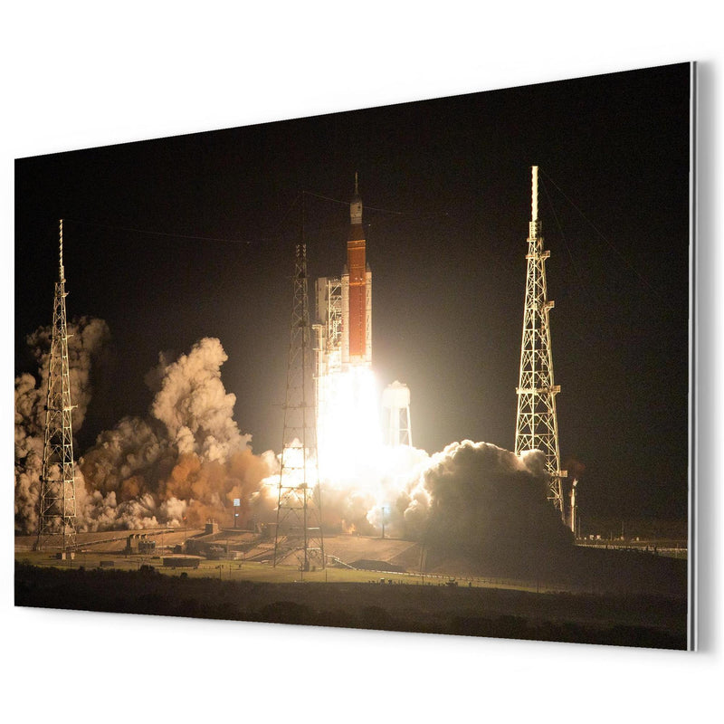 Artemis 1 Launch metal print mockup