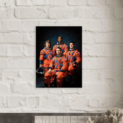 Artemis 2 Crew Portrait metal print mockup