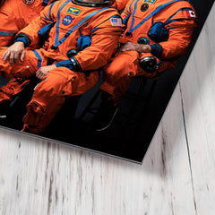 Artemis 2 Crew Portrait metal print mockup
