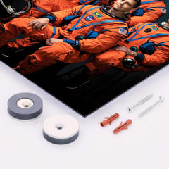 Artemis 2 Crew Portrait metal print mockup