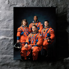Artemis 2 Crew Portrait metal print mockup