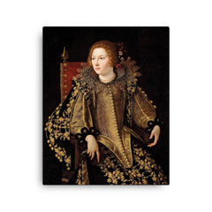 Artemisia Gentileschi canvas print on a plain backdrop in size 16"x20".