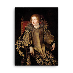 Artemisia Gentileschi canvas print on a plain backdrop in size 18"x24".