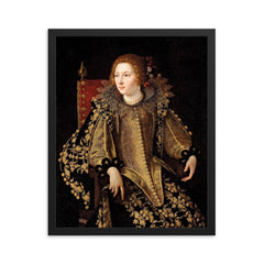 Artemisia Gentileschi framed print on a plain backdrop in size 16"x20".