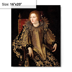 Artemisia Gentileschi metal print on a plain backdrop in size 16"x20".