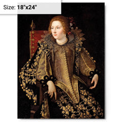 Artemisia Gentileschi metal print on a plain backdrop in size 18"x24".