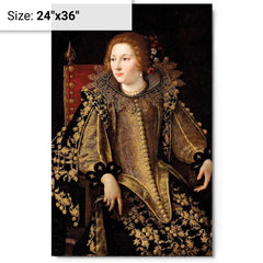 Artemisia Gentileschi metal print on a plain backdrop in size 24"x36".