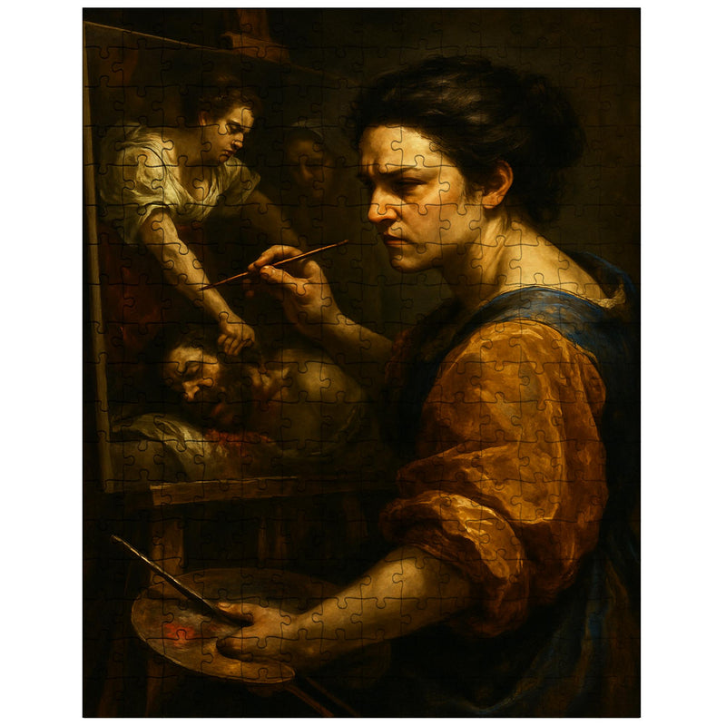 Artemisia Gentileschi painting Judith with grim focus jigsaw puzzle