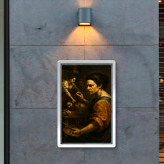 Artemisia Gentileschi painting Judith with grim focus poster 2