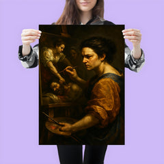 Artemisia Gentileschi painting Judith with grim focus poster 3