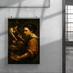 Artemisia Gentileschi painting Judith with grim focus poster 4