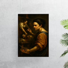 Artemisia Gentileschi painting Judith with grim focus poster 7