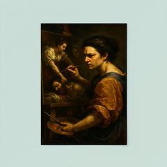 Artemisia Gentileschi painting Judith with grim focus poster 8