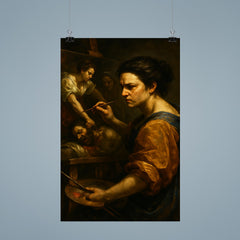 Artemisia Gentileschi painting Judith with grim focus poster 9
