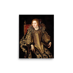 Artemisia Gentileschi poster on a plain backdrop in size 8"x10".