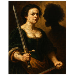 Artemisia Gentileschi self portrait with sword and severed shadow jigsaw puzzle