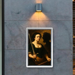 Artemisia Gentileschi self portrait with sword and severed shadow poster 2